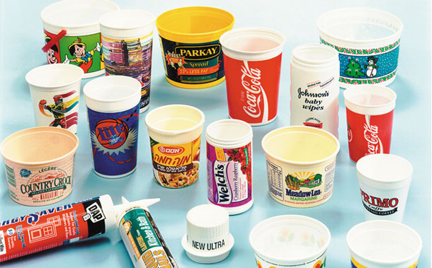 Pails & Tubes and cups printed on Desco equipment